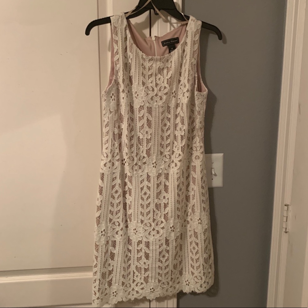 white lace dress